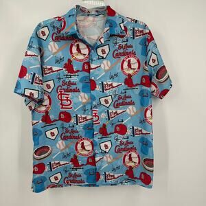 St Louis Cardinals Mens Shirt Size XL Baseball Print All Over Graphic Sportswear
